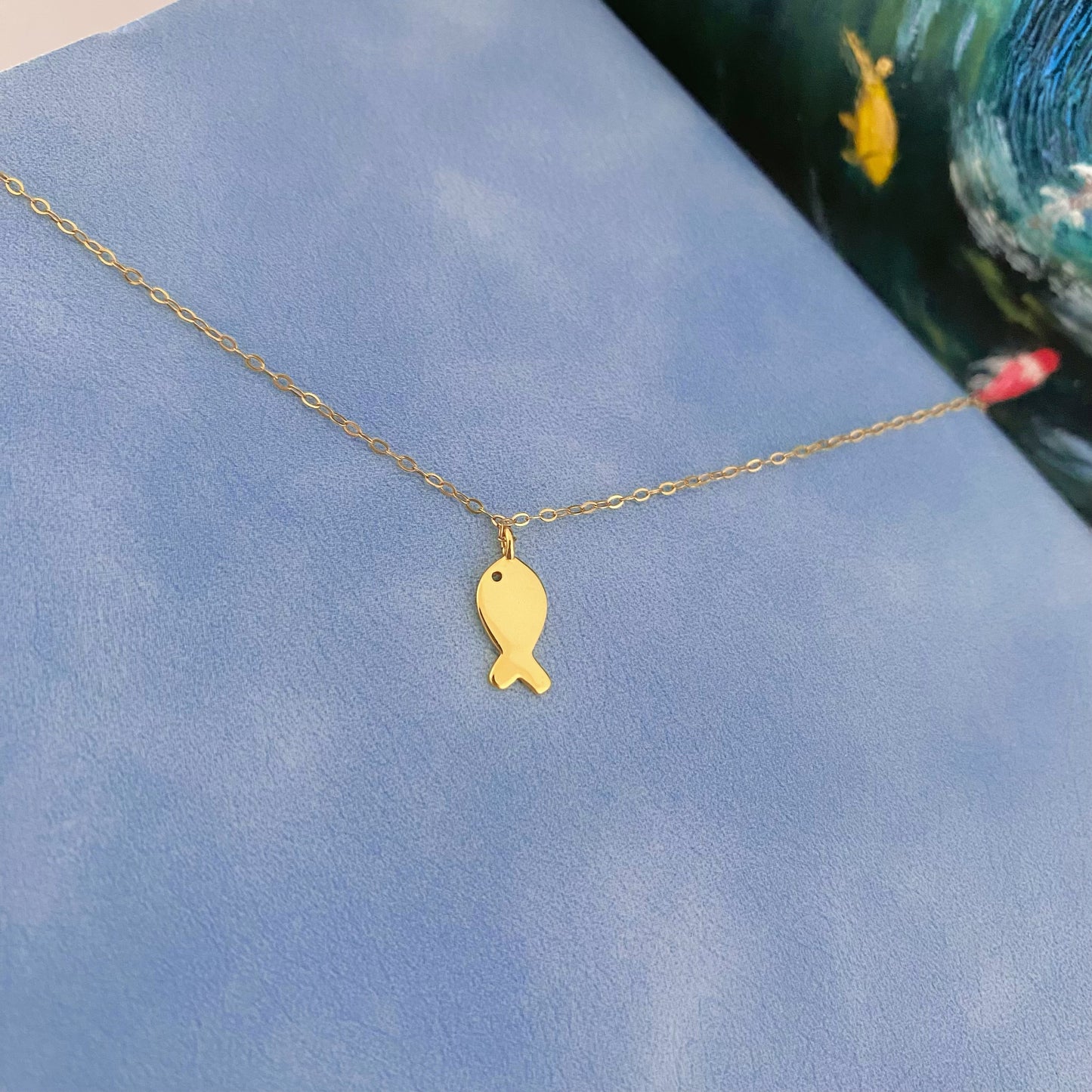 You are not alone|| Tiny Fish Necklace