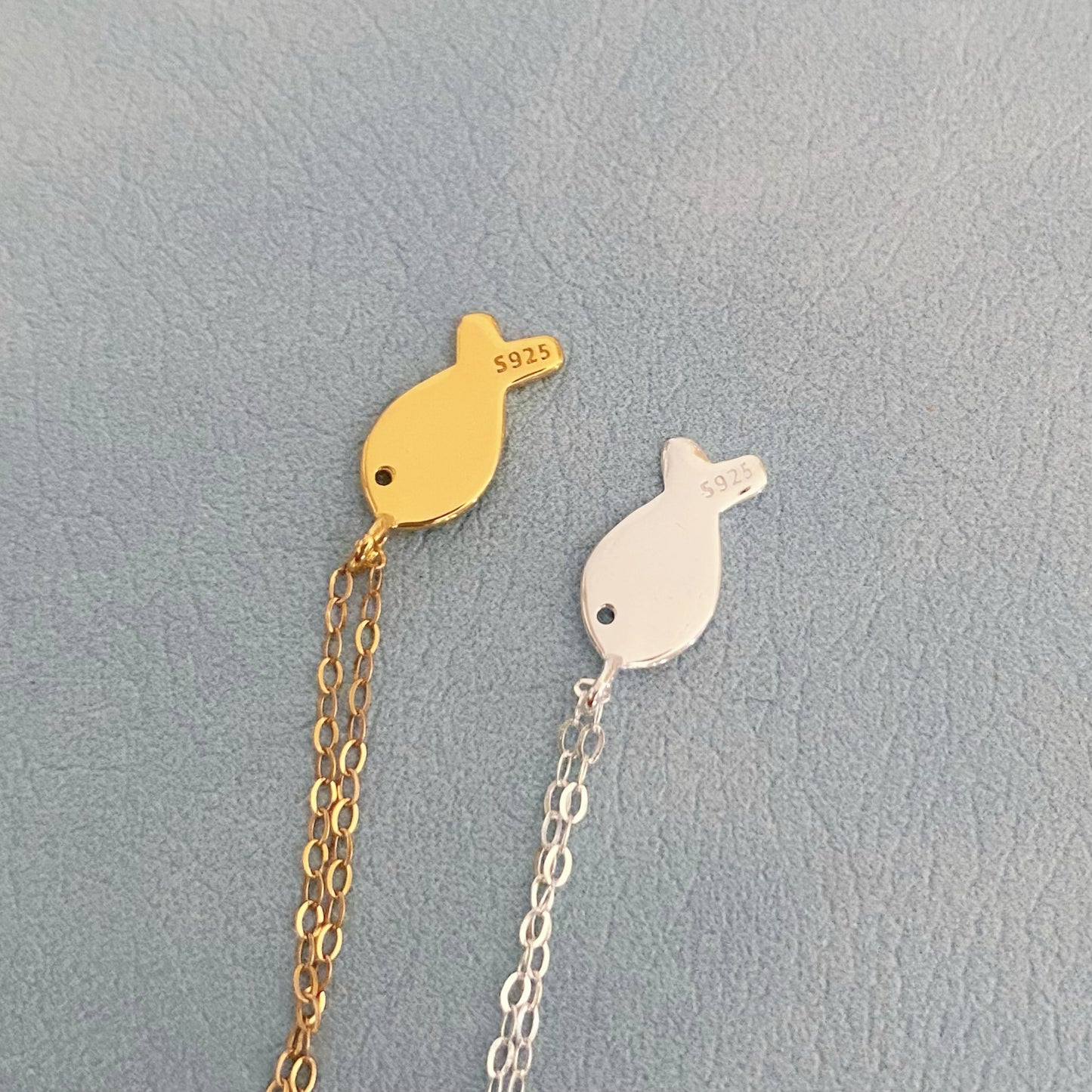 You are not alone|| Tiny Fish Necklace