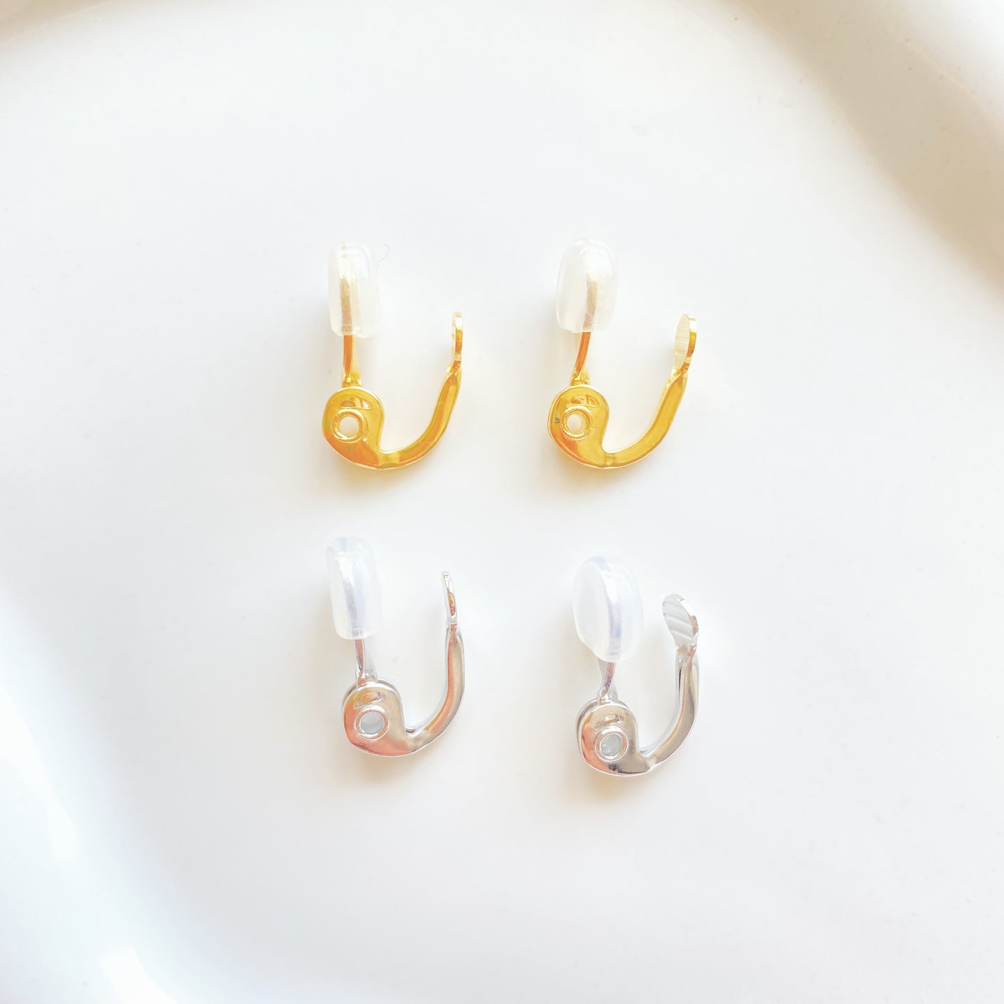 Custom Orchid Charm Earrings Clip-ons