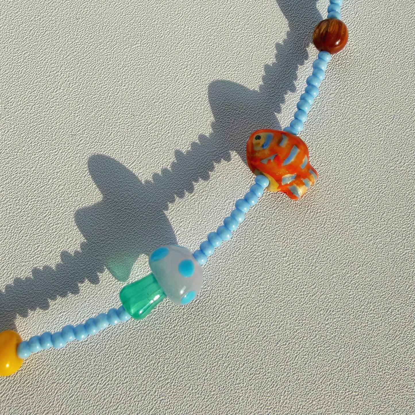 【One-off】Pajama Kitty Reading the Fish Book Necklace 🐠