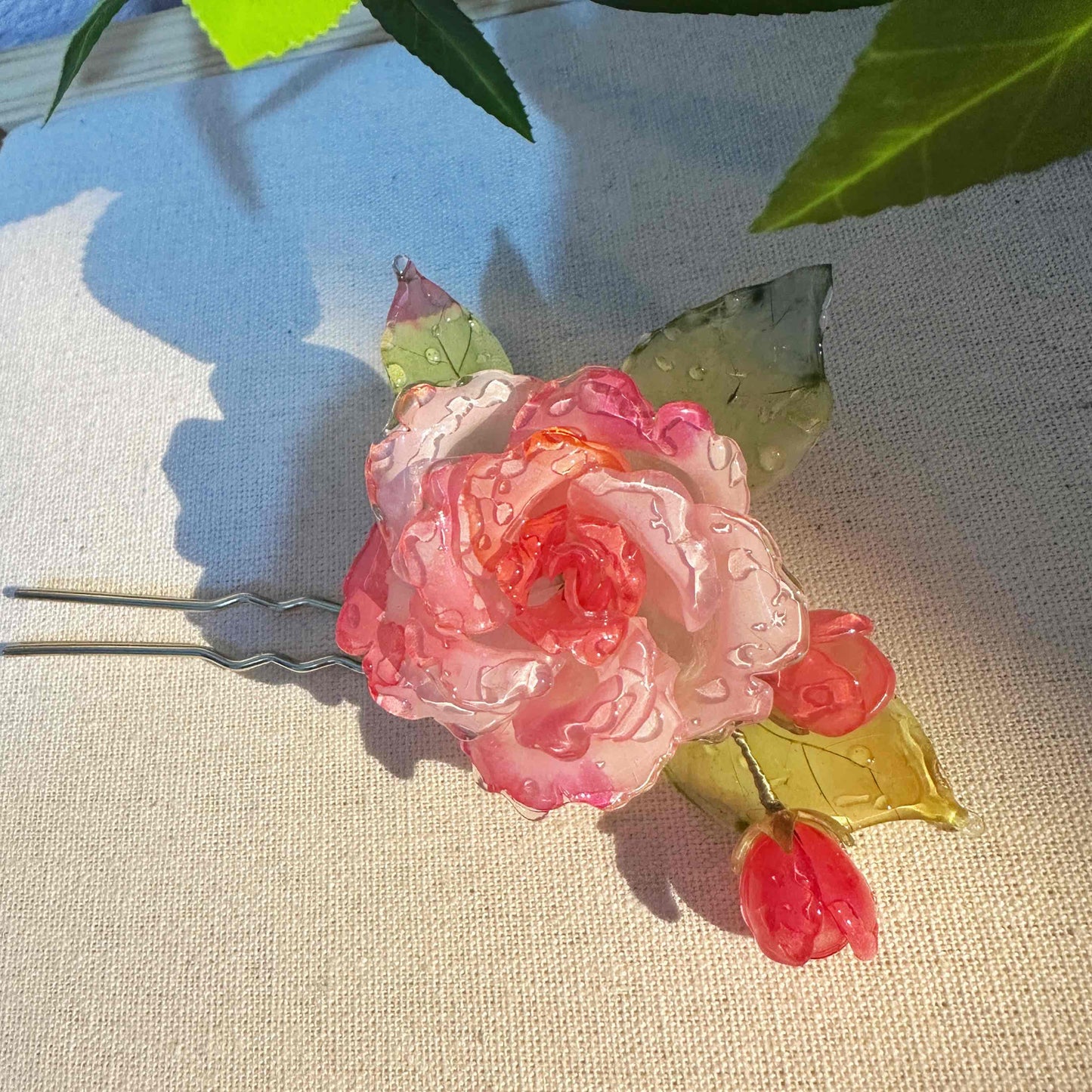 Handmade Rose Hair Stick&Clips ๐น