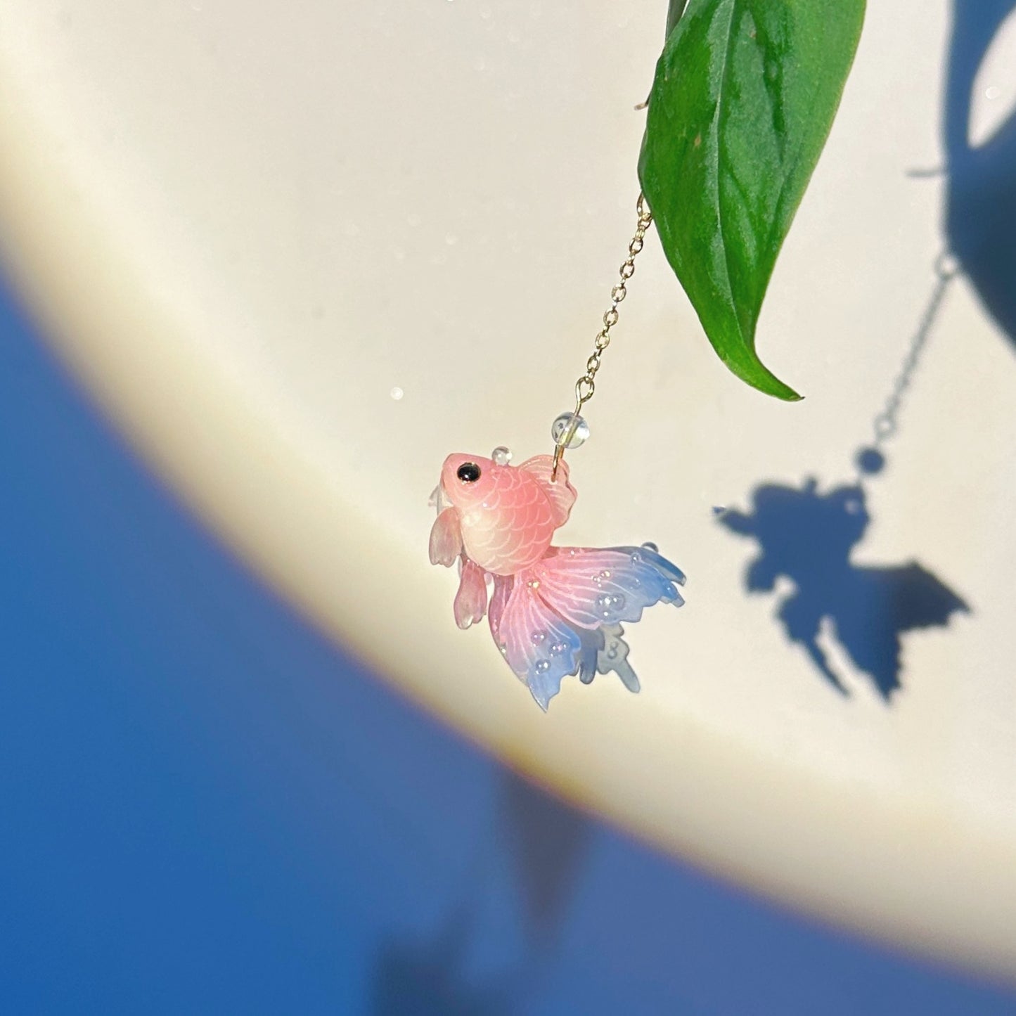 Goldfish Earrings | Red/Pink blue