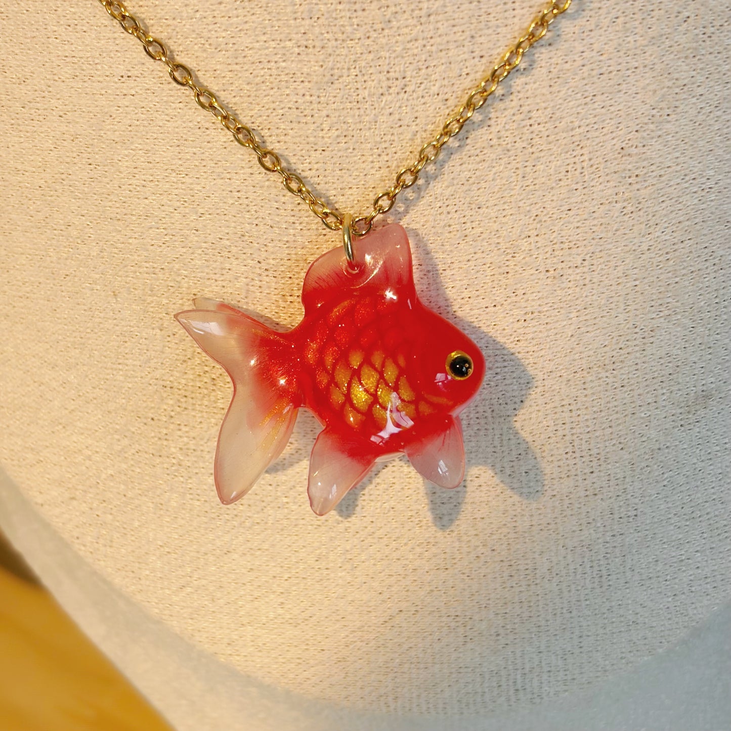 Handmade Goldfish Necklace