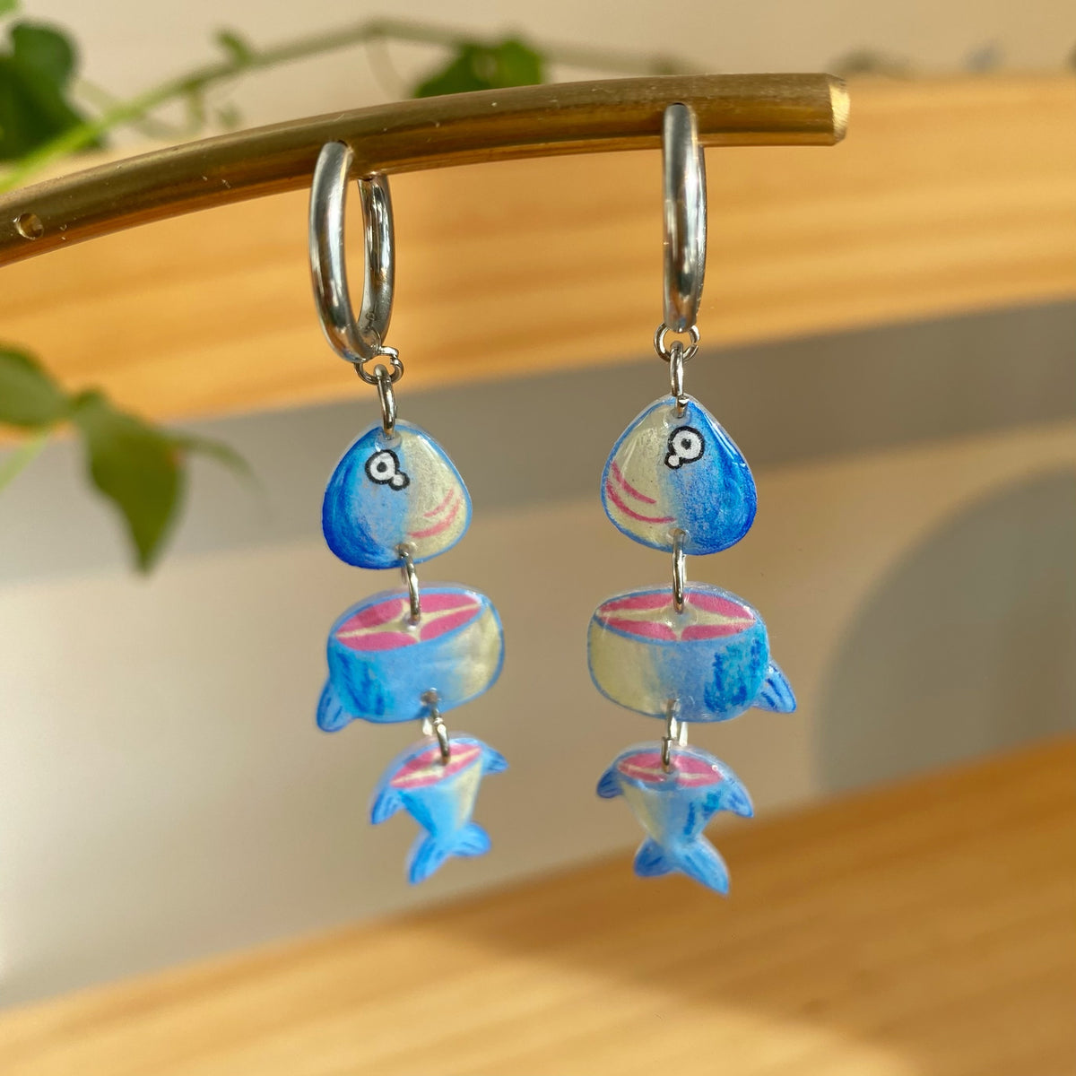 Quirky Chopped Fish Earrings