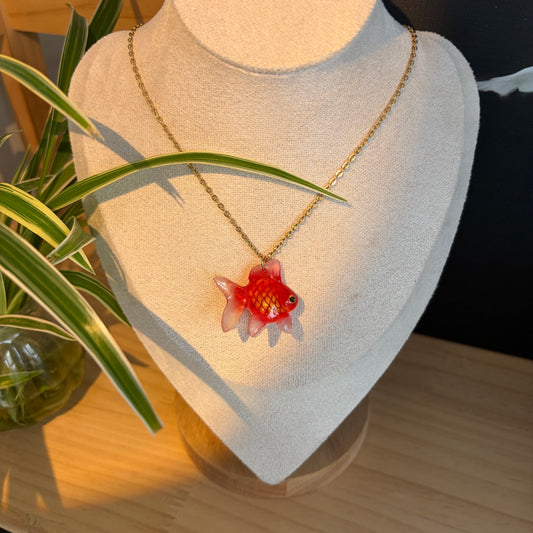 Handmade Goldfish Necklace