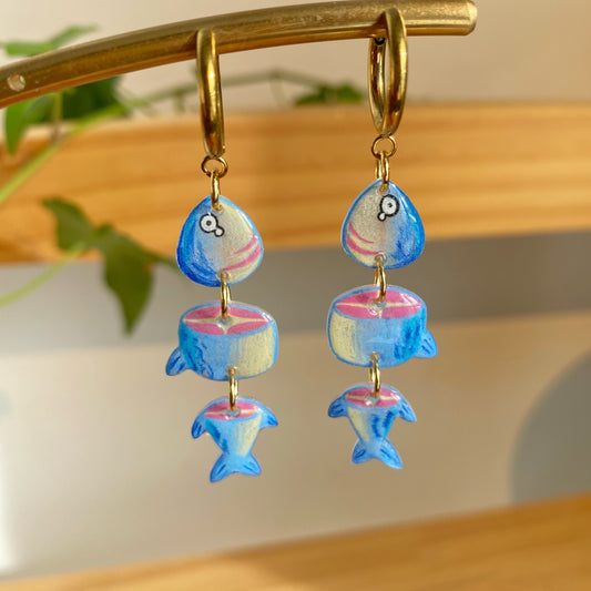 Quirky Chopped Fish Earrings