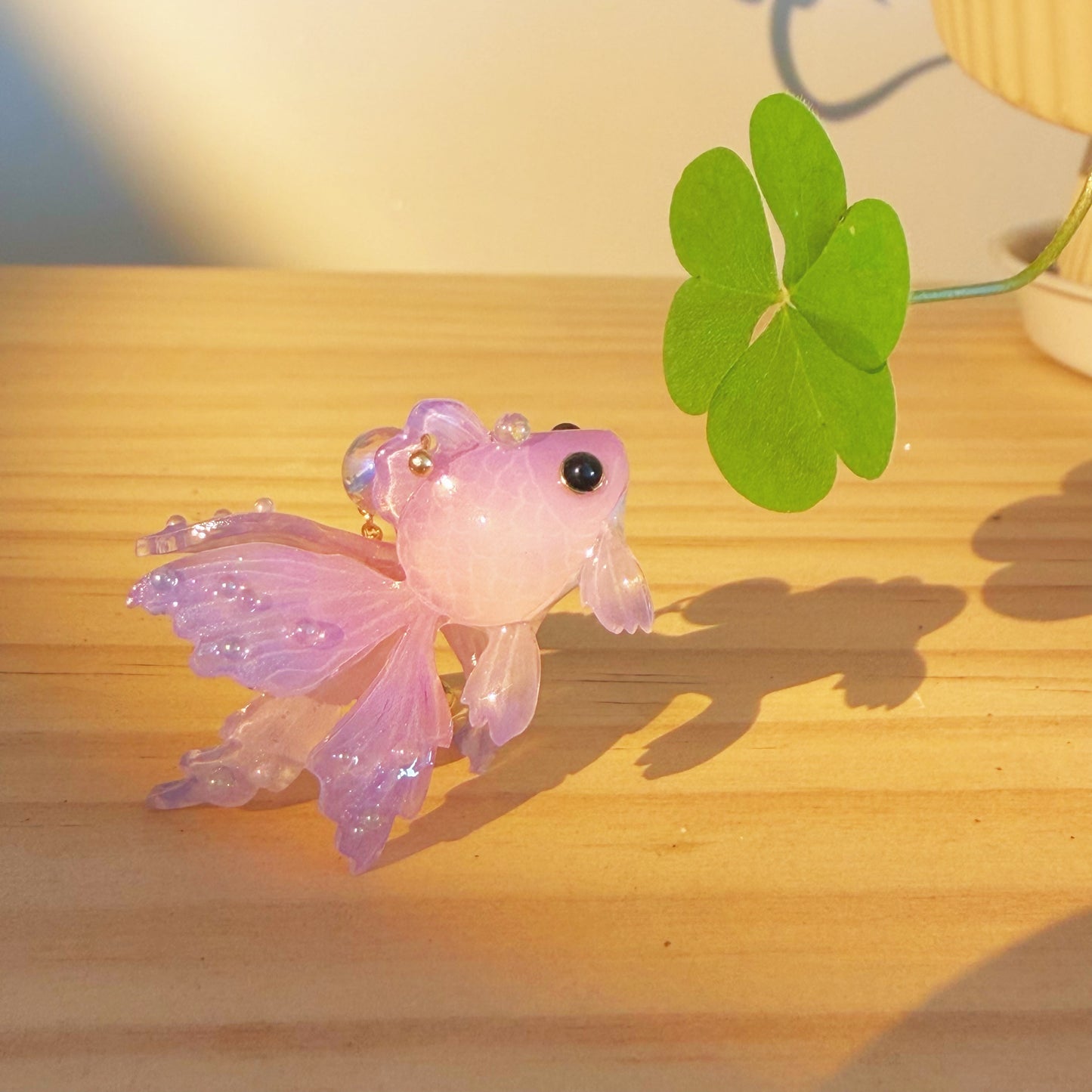 Purple Goldfish Earrings