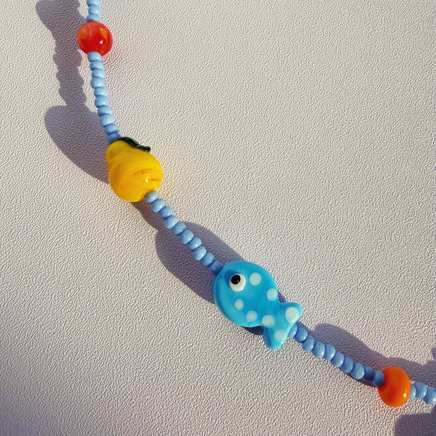 【One-off】Pajama Kitty Reading the Fish Book Necklace 🐠