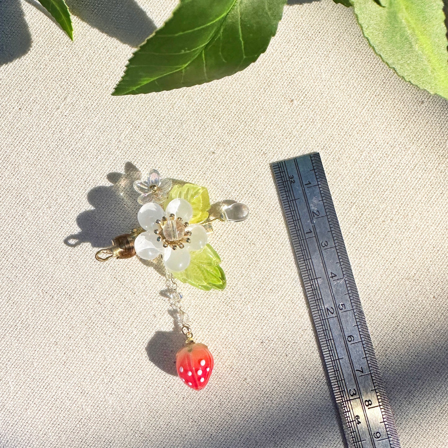 Handmade Strawberry Hair clips 🍓