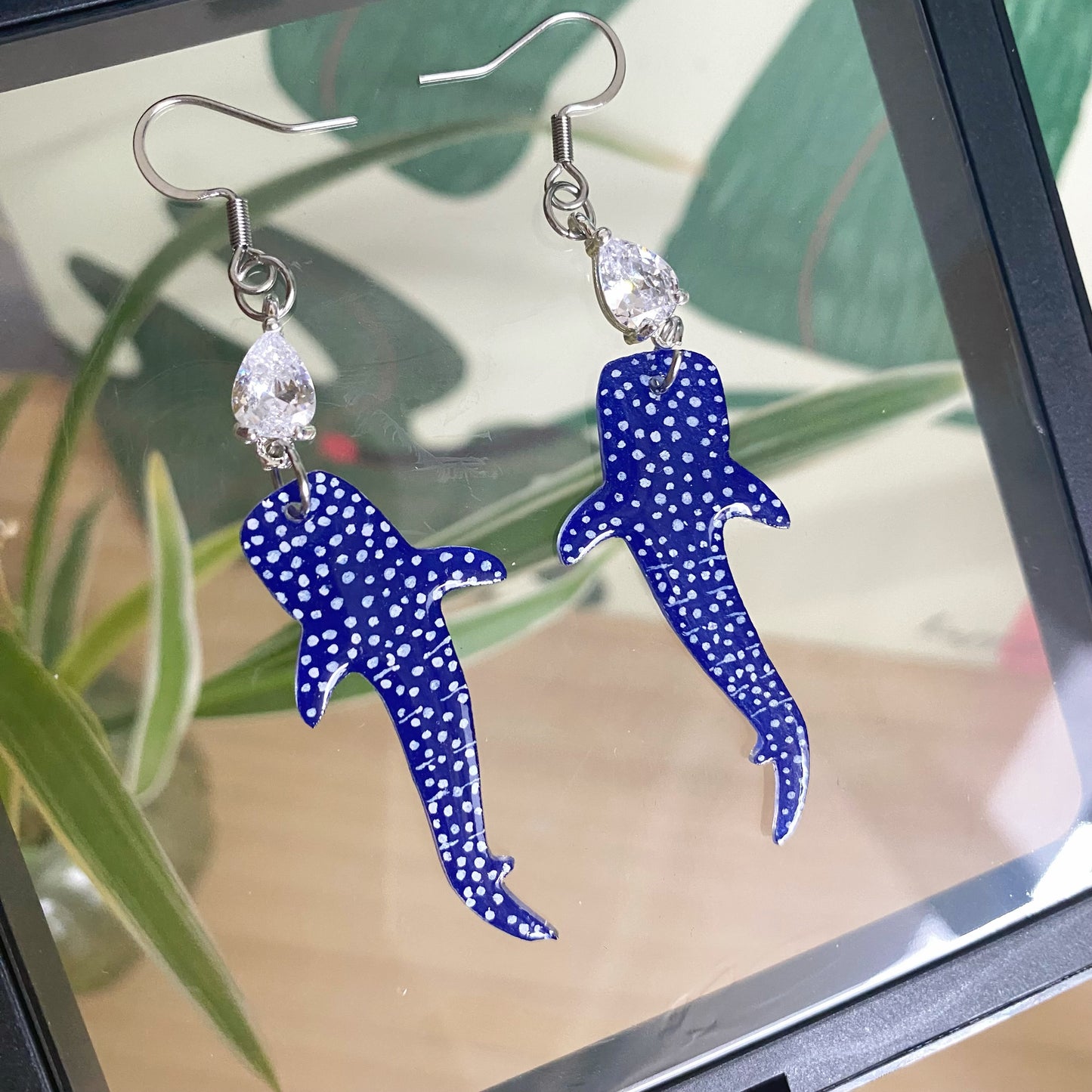 Handmade Whale Shark Earrings