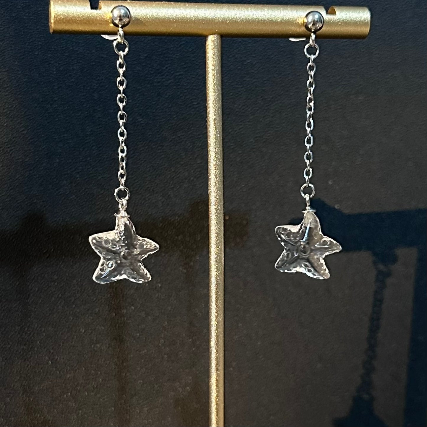 Clear Crystal Seals and Starfish Pendant Earrings/Necklace