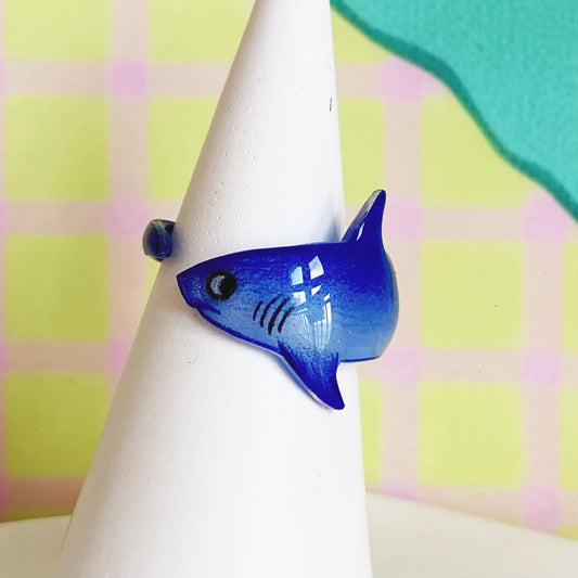 Handmade Thresher Shark Ring