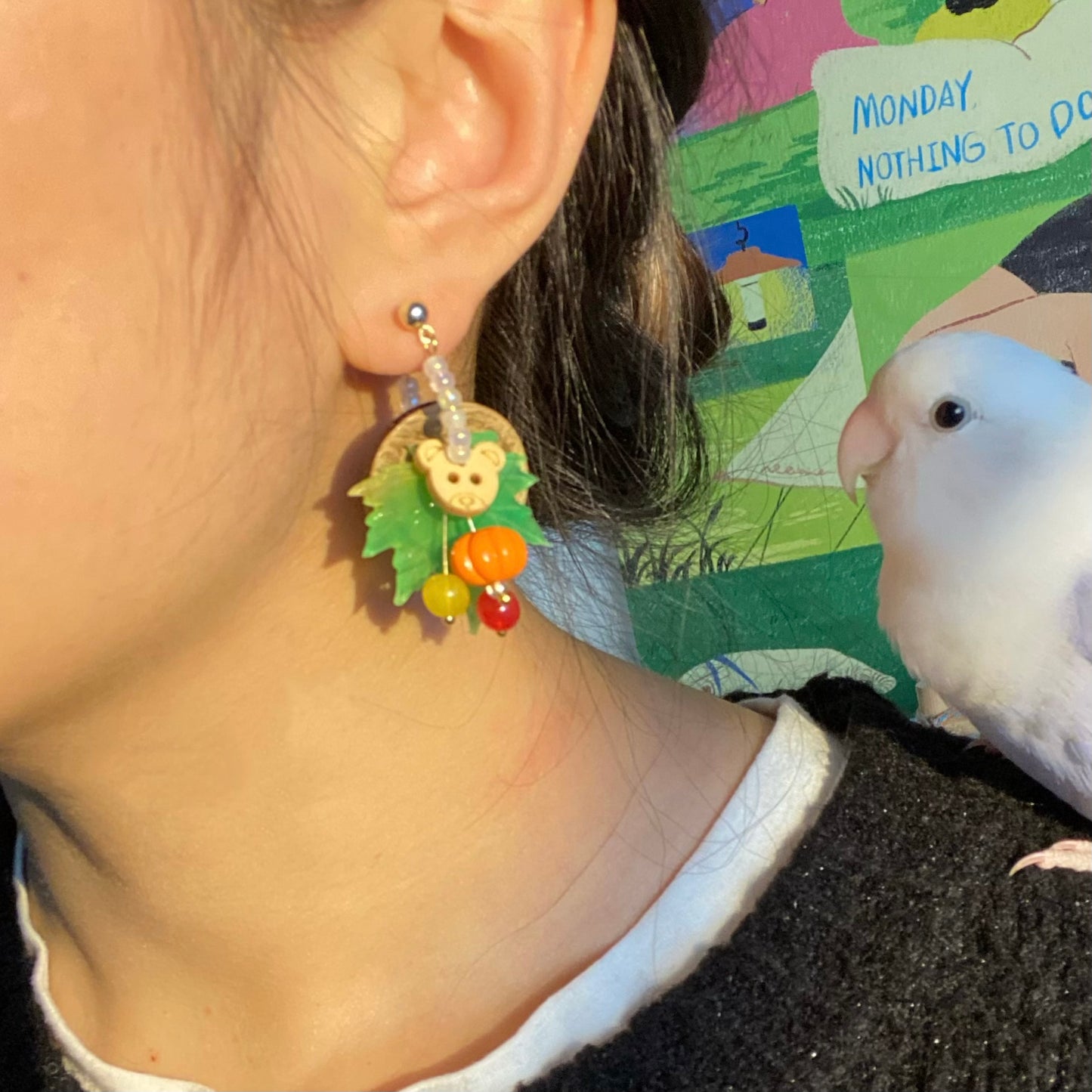 🍂🍓🍊🎃🧸 Cozy Bear Earrings