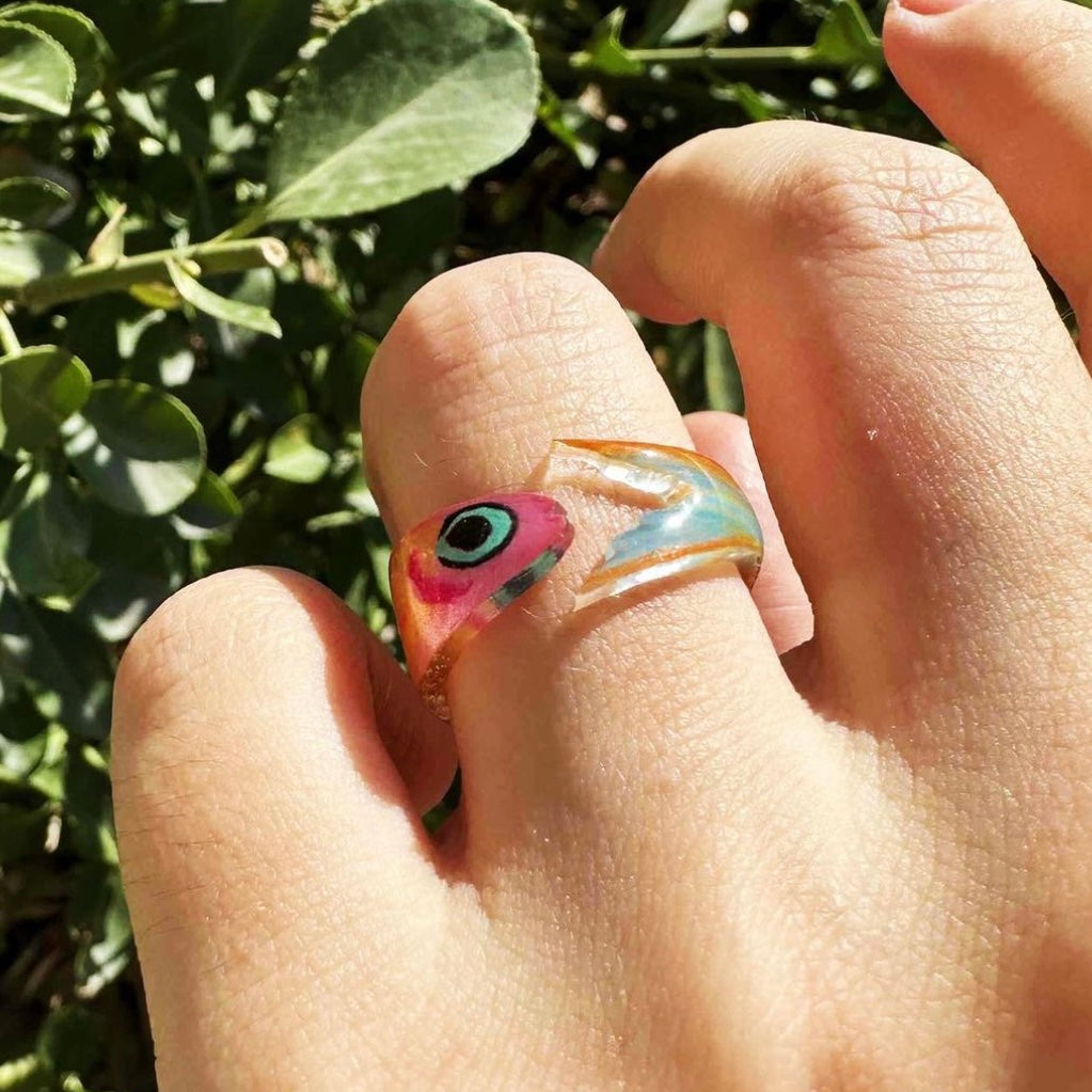 Handmade Fish Ring ｜Fierce Orange Juice