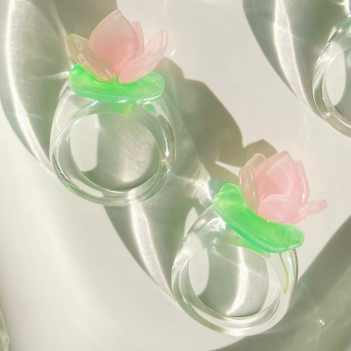 Keep it Zen Handmade Translucent Spinning Lotus Ring