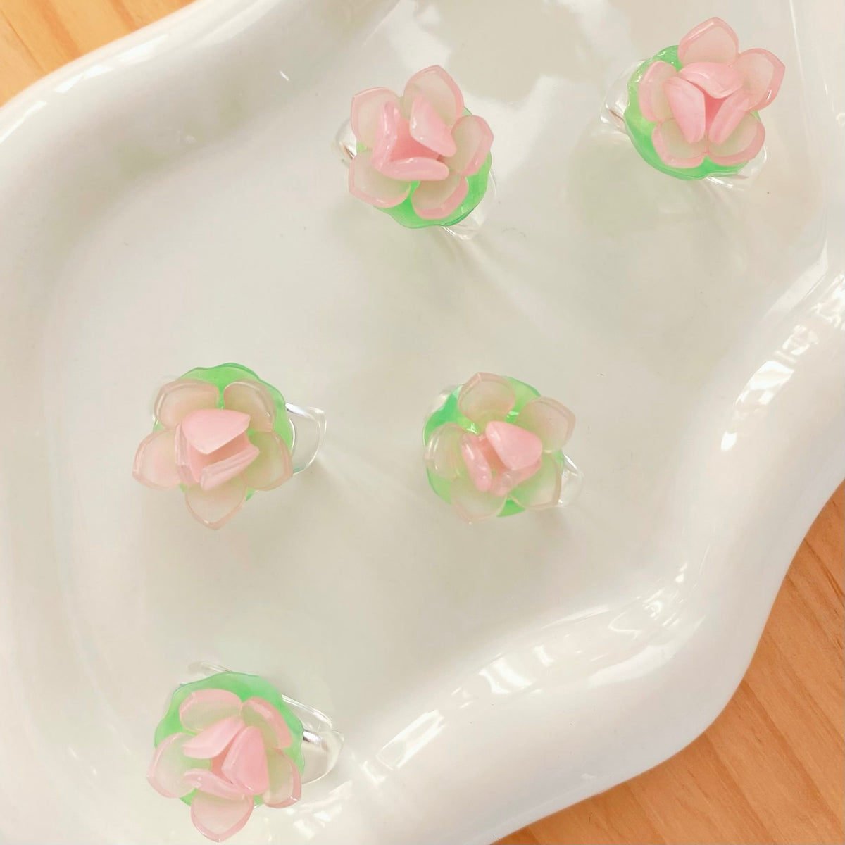 Keep it Zen Handmade Translucent Spinning Lotus Ring