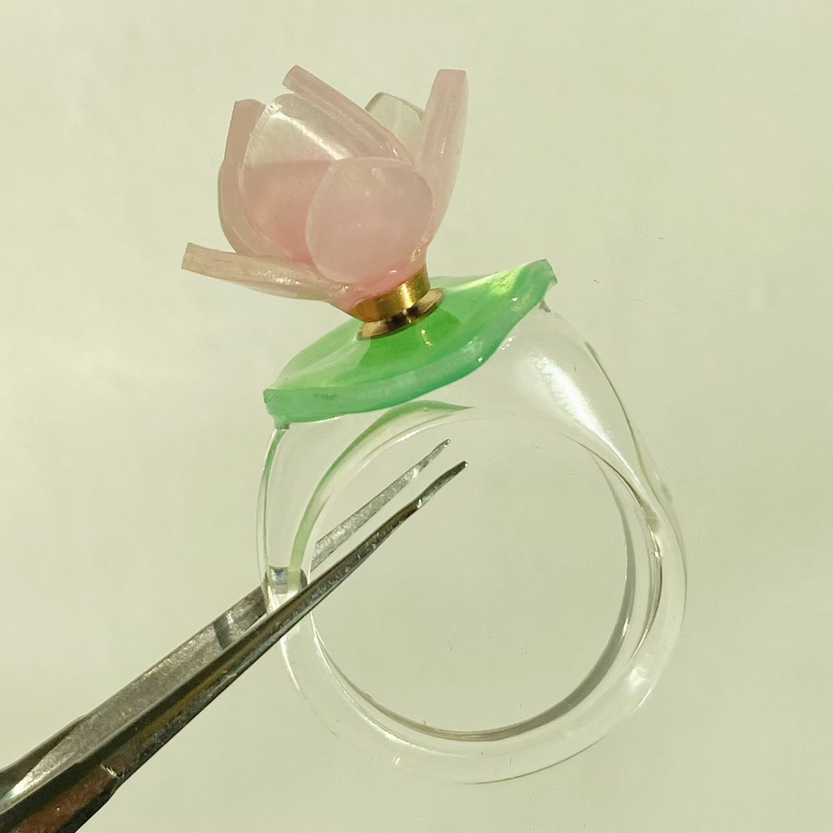Keep it Zen Handmade Translucent Spinning Lotus Ring