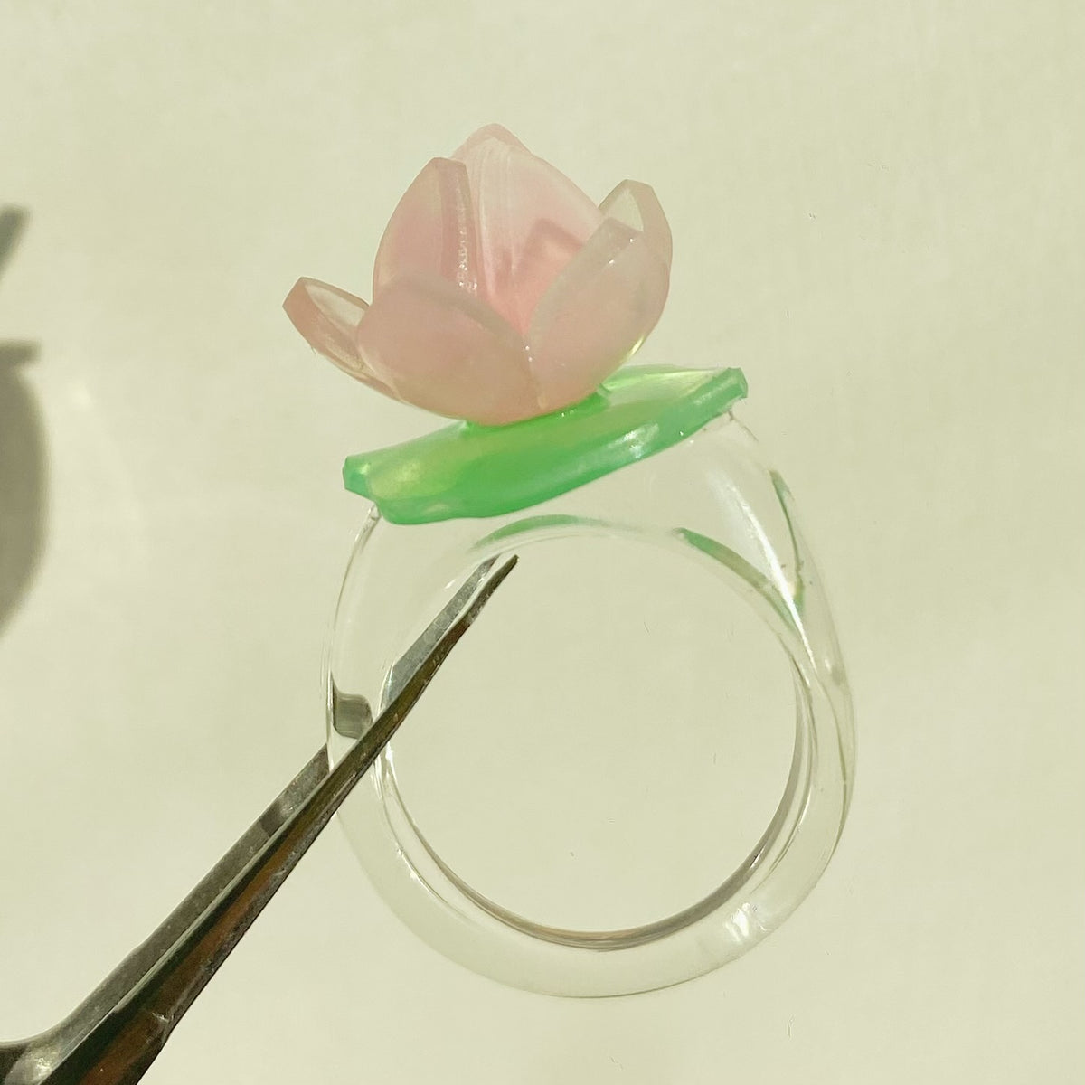 Keep it Zen Handmade Translucent Spinning Lotus Ring