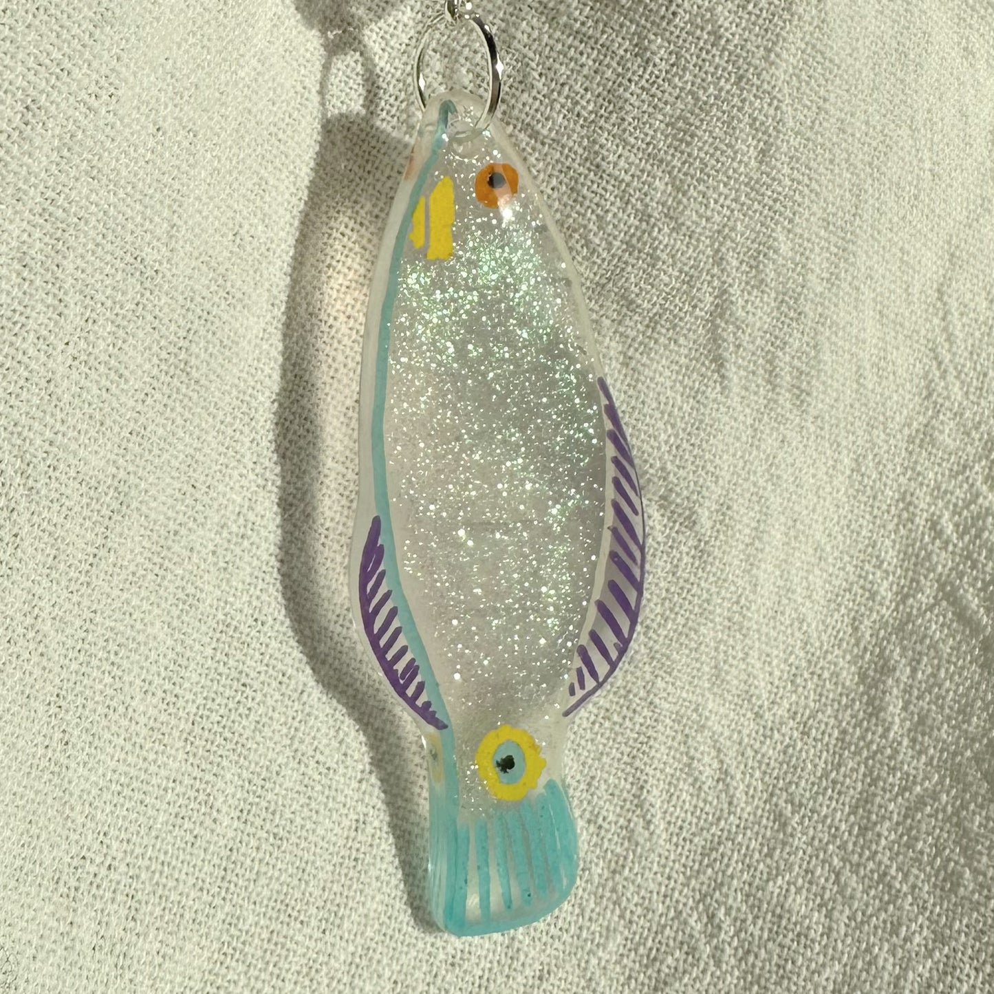 Handmade Shimmer Fish Earrings 🎐