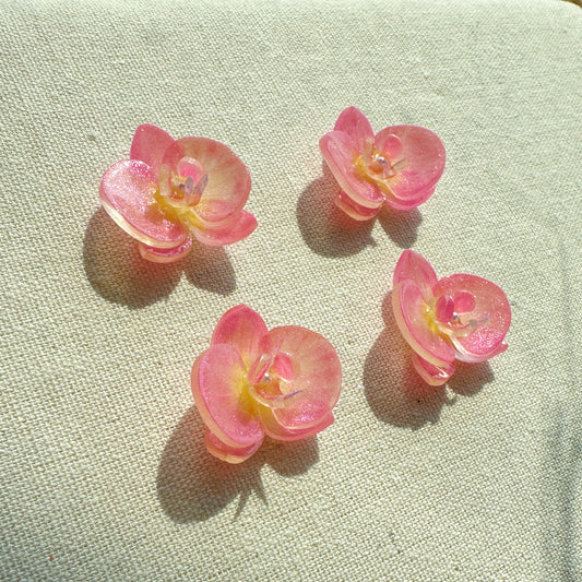 Handmade Shimmer Orchid Studs 💐