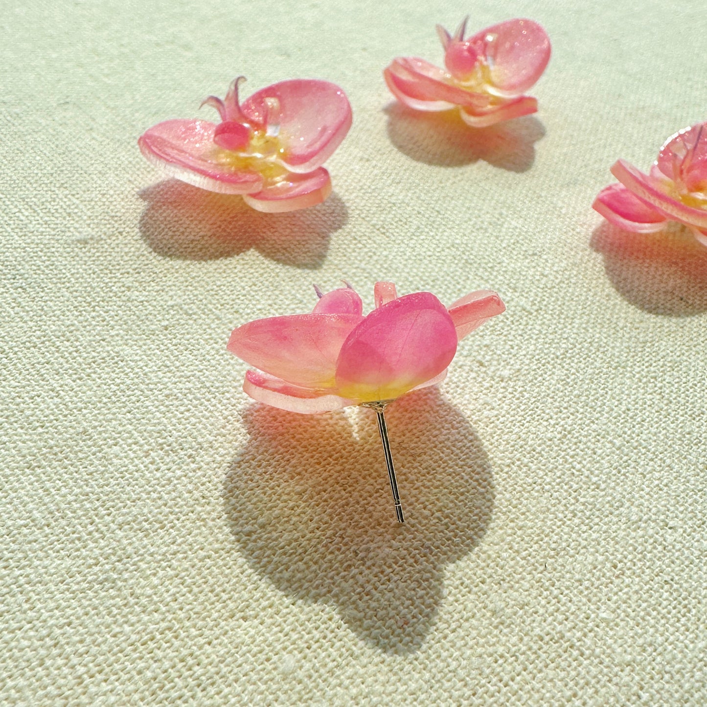 Handmade Shimmer Orchid Studs 💐