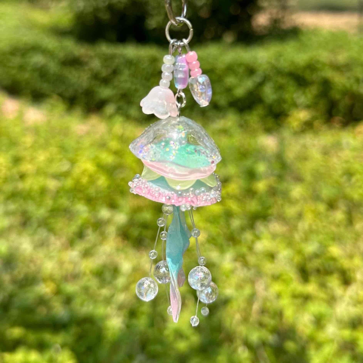 Handmade Jellyfish Key Chain/Charm