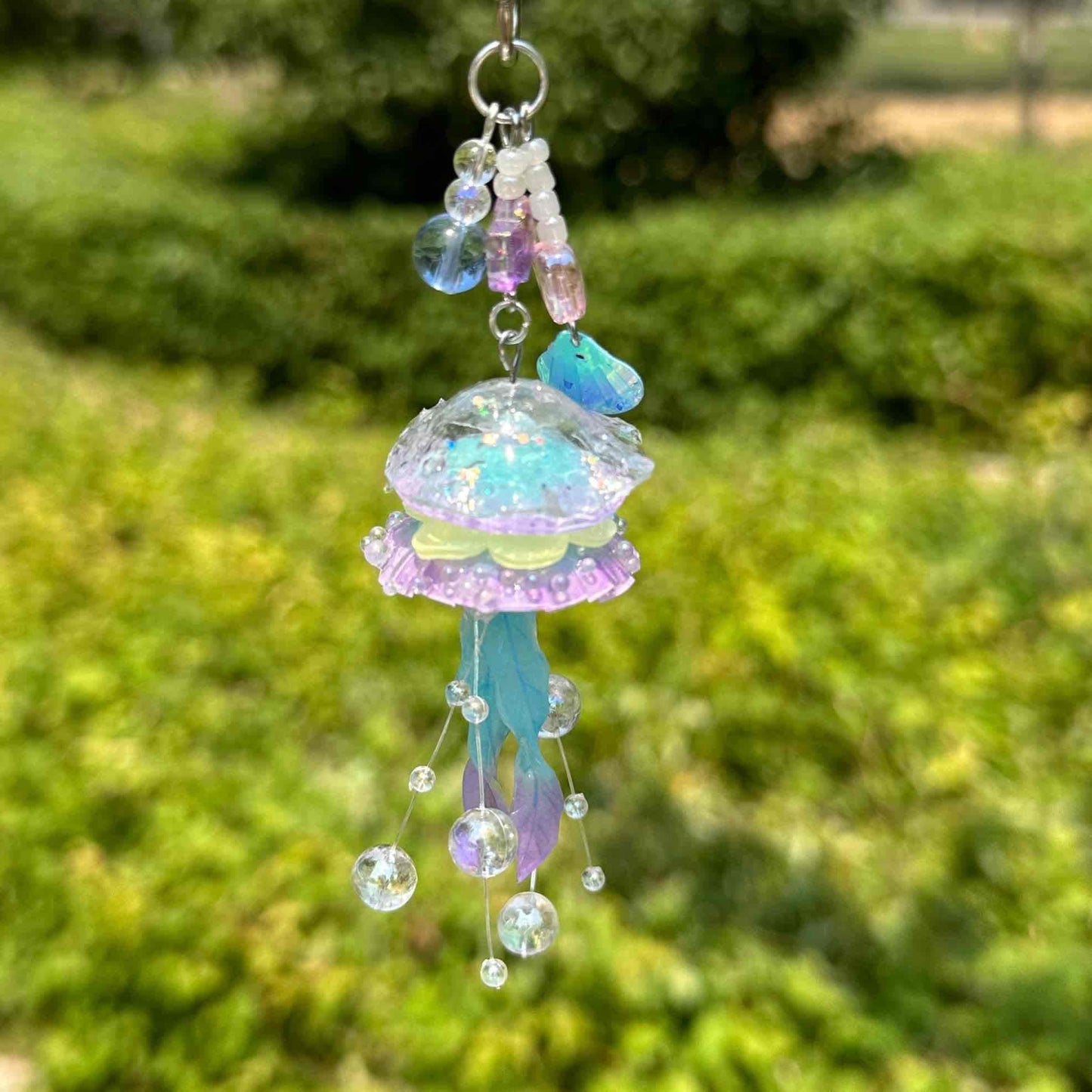 Handmade Jellyfish Key Chain/Charm