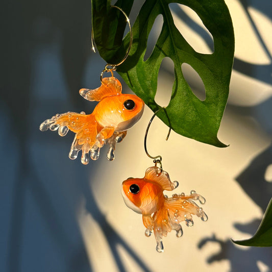 Jelly Tailed Goldfish Earrings