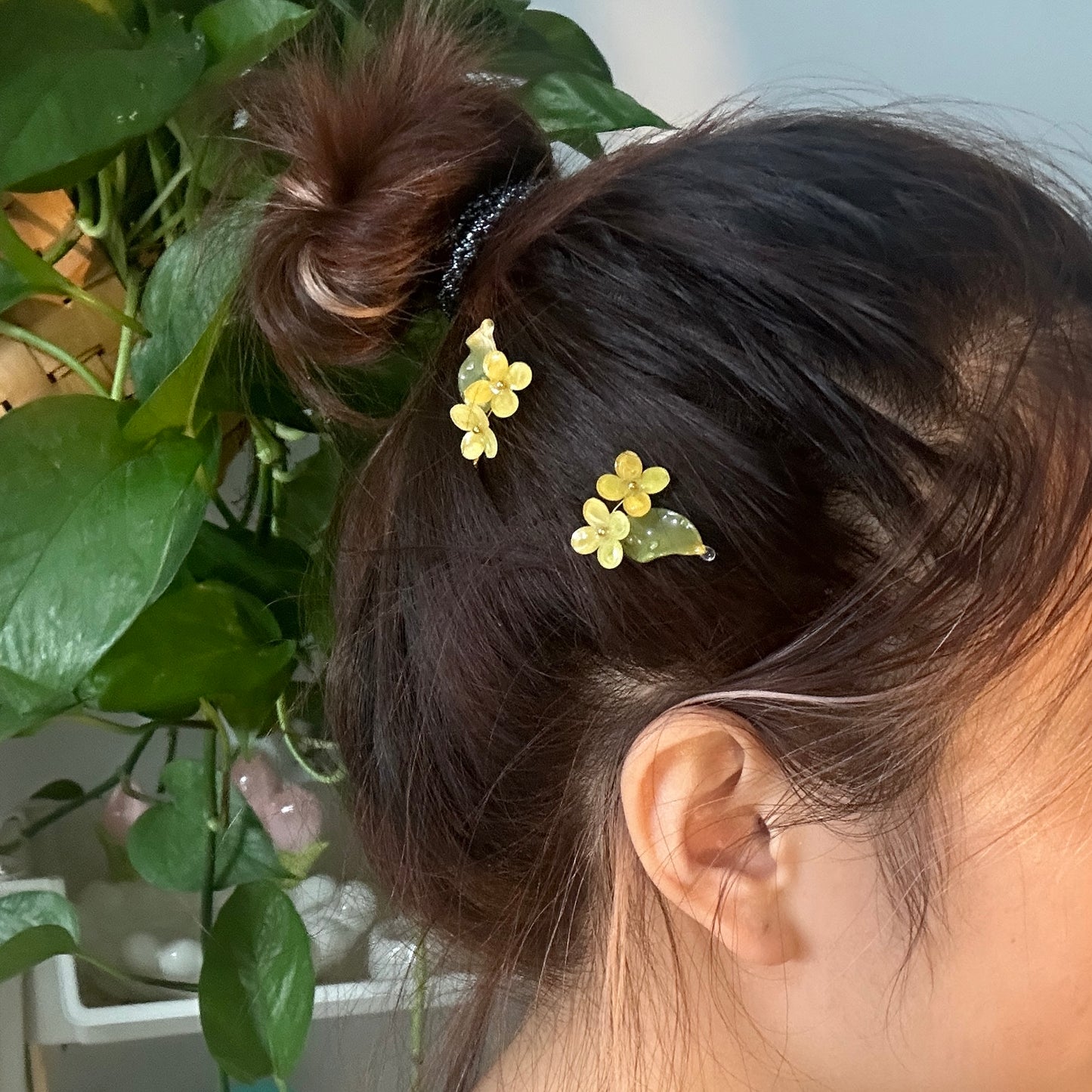 Tiny Osmanthus Hair Pins