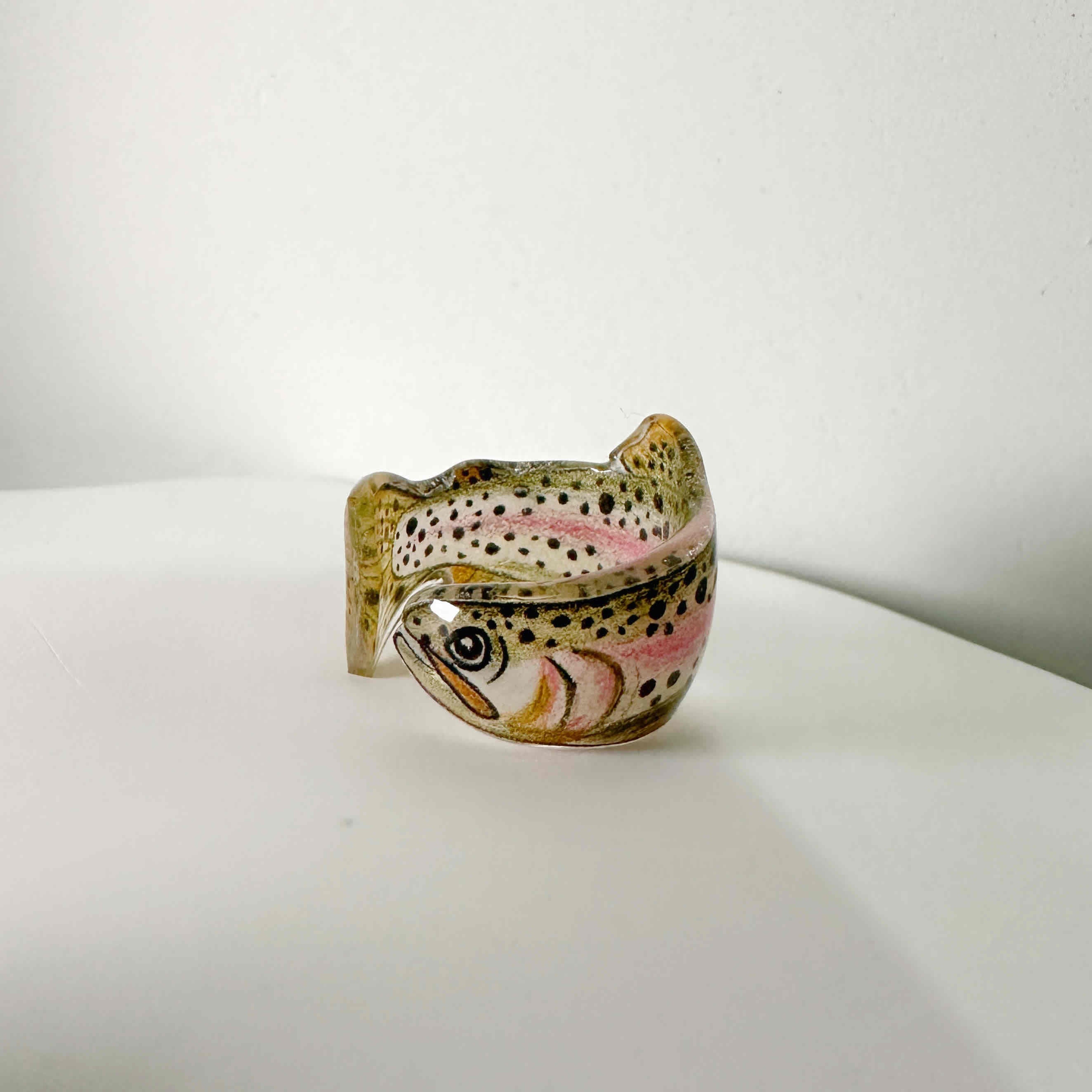A Fish | Handmade Rainbow Trout Ring – Capy Store